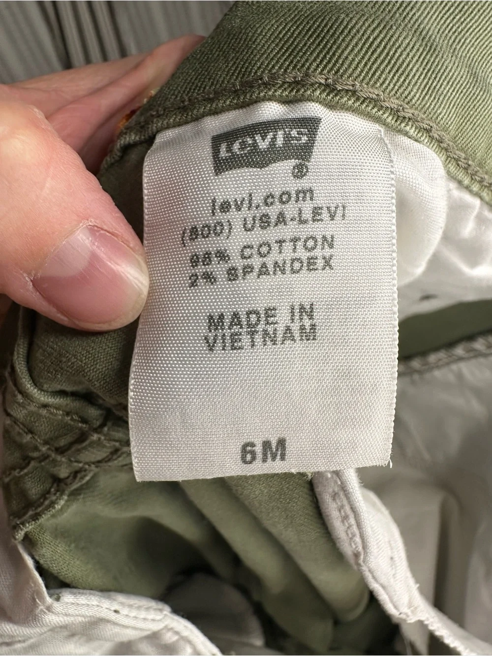 Levi’s Olive Green Tab Twills Wide Leg Pants